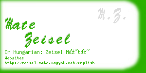 mate zeisel business card